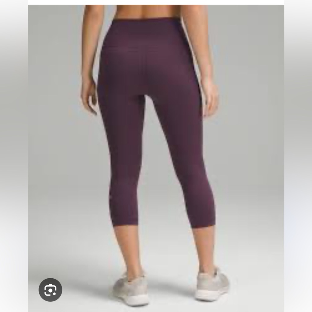 Lululemon Red High-Rise Crop Leggings